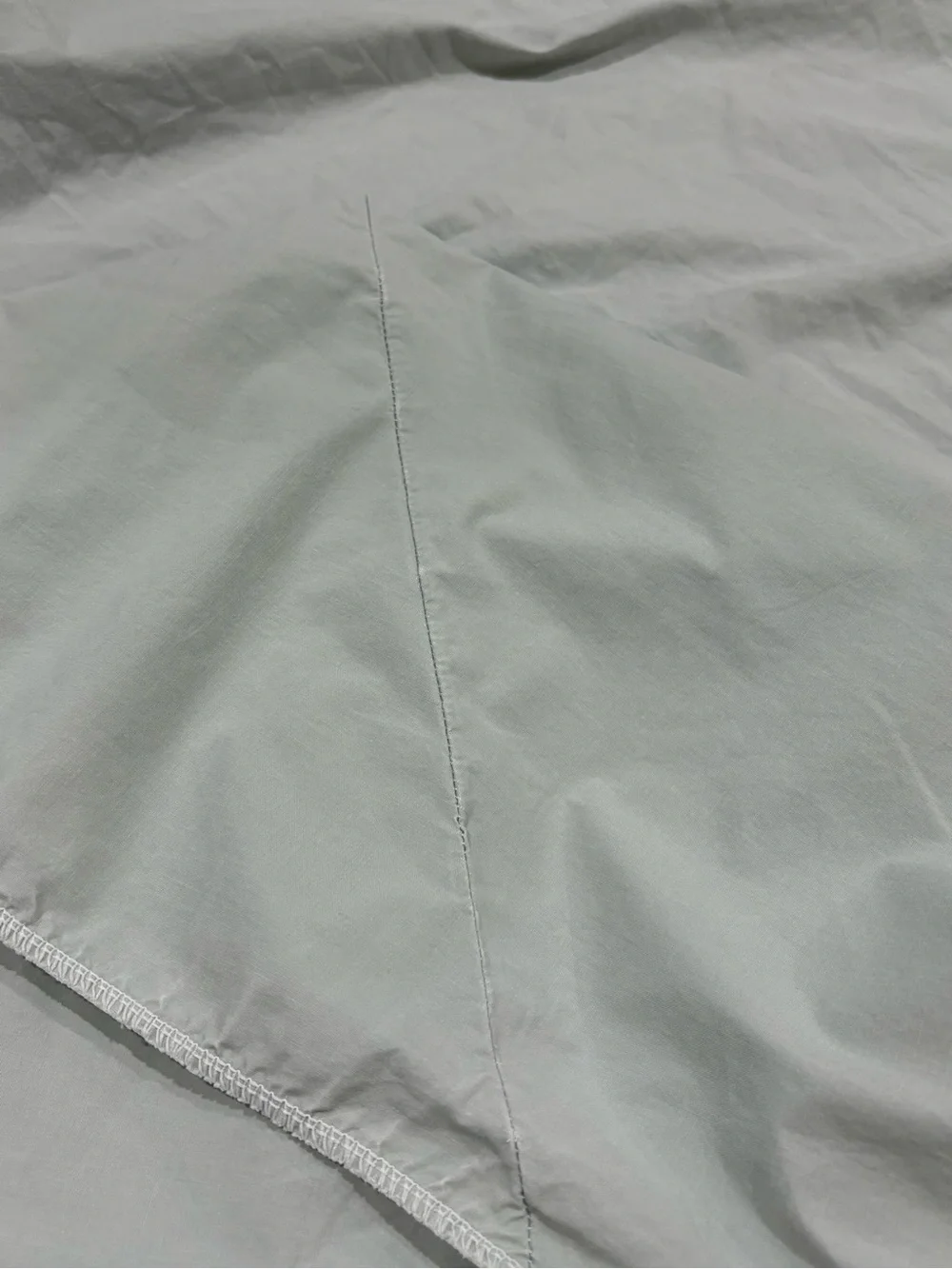 Vintage Wamsutta Fitted Sheet Steel Blue Made USA 100% Cotton